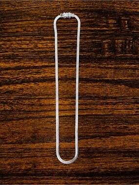 Tom Wood Japan Herringbone Silver Chain Necklace Designer 2021 MSRP $395